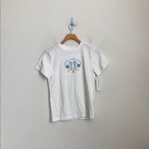 Janie & Jack Save Our‎ Seas White Tee Girls size 10 NWOT